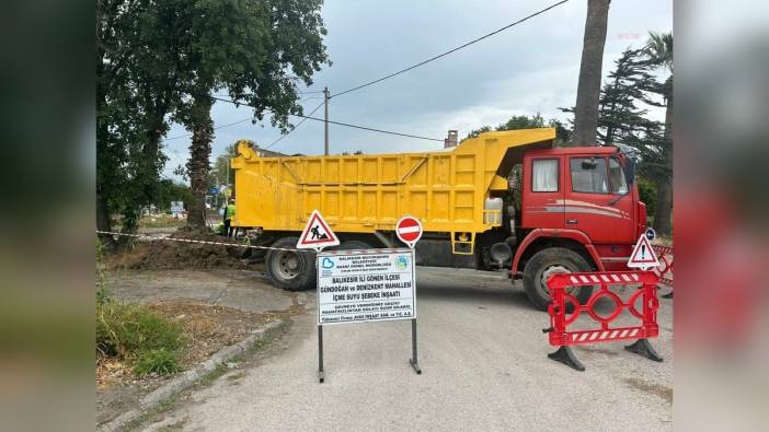 Balıkesir Büyükşehir Belediyesi, Gönen'de su şebekesi yeniliyor