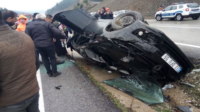 Devrilen otomobildeki Eslem öldü, 3 kişi yaralandı