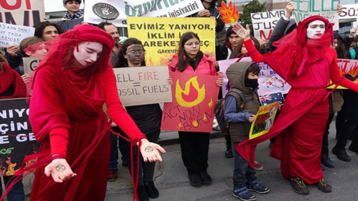 İstanbul'da Avustralya'daki yangınlara ilişkin eylem