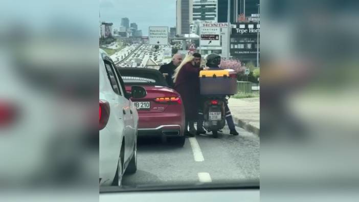 Maltepe'de trafikte tartışma: Silah çekti