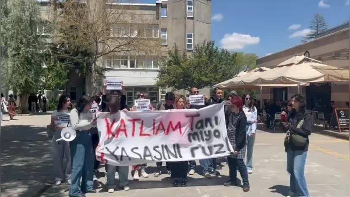 Hacettepe Üniversitesi öğrencilerinden AYM’ye 'Katliam Yasası' protestosu
