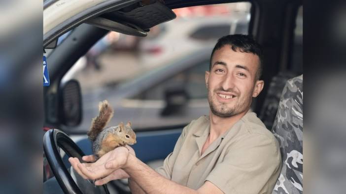 İnegöl'de iş makinesi operatörü Osman Mendi: Bitkin halde bulduğu sincabı hayata döndürdü