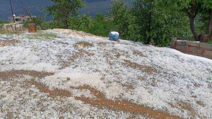 Silvan'da dolu afeti: Bağ ve bahçeler zarar gördü