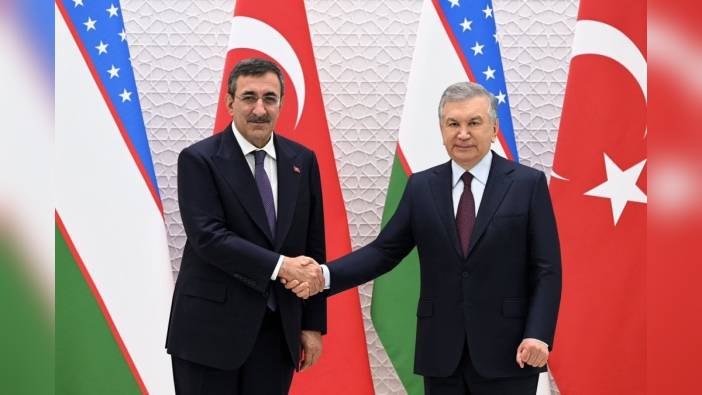 Cumhurbaşkanı Yardımcısı Yılmaz, Özbekistan Cumhurbaşkanı Mirziyoyev ile görüştü