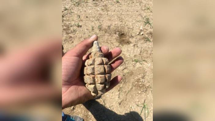 Polatlı'da yüzyıllık el bombası bulundu: Sakarya Meydan Muharebesi'nden kaldığı düşünülüyor