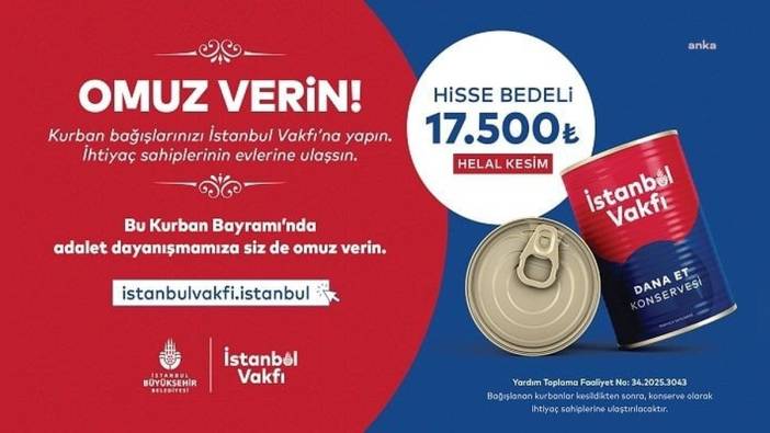İBB Vakfı'ndan kurban bağışı kampanyası: Hisse bedeli 17 bin 500 TL
