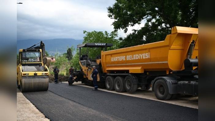 Kartepe'de asfalt seferberliği: 930 ton asfalt serildi