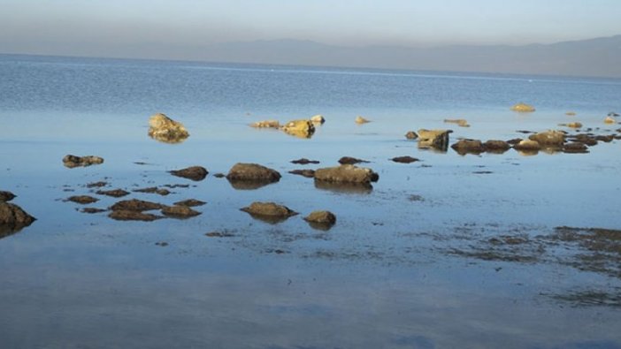 Deniz çekildi, antik limanın kalıntıları su yüzeyine çıktı