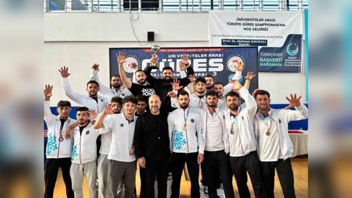 Atatürk Üniversitesi güreş takımı Türkiye Şampiyonu: Rektör Hacımüftüoğlu'ndan tebrik mesajı