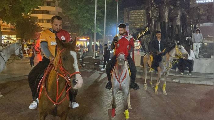 Karabük'te Galatasaray şampiyonluğu atlarla kutlandı