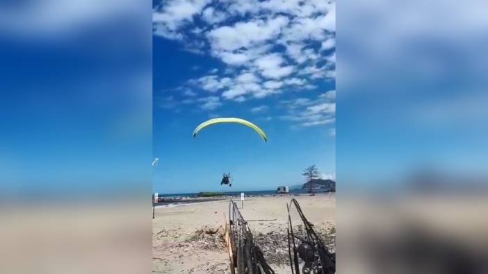 Giresun'da paramotor denize düştü: 2 kişi yara almadan kurtarıldı