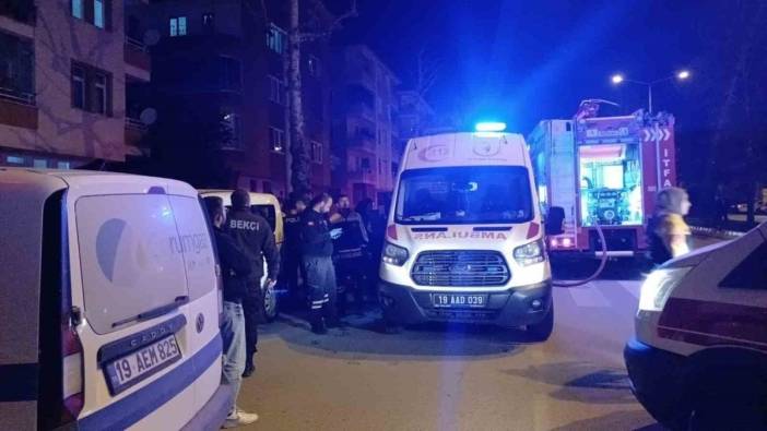 Çorum'da 5 katlı binada yangın paniği