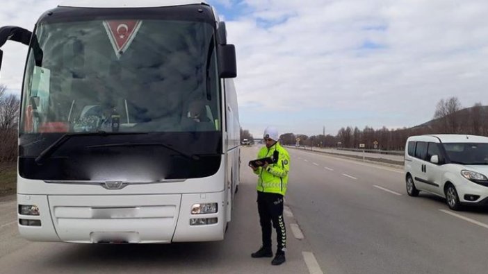 Şehirler arası yolcu taşıyan 268 otobüs trafikten men edildi