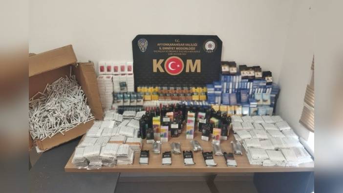 Afyonkarahisar'da 13 bin kaçak makaron ele geçirildi