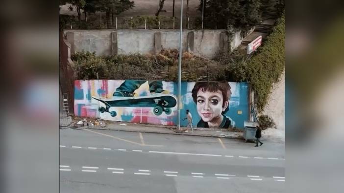 Ressam Abdullayev'den Minguzzi'ye anlamlı veda: Portresi ve kaykayını Edirne'de ölümsüzleştirdi