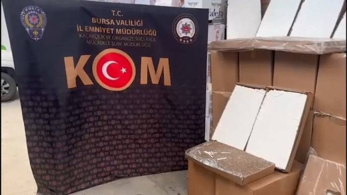 İnegöl'de TIR'da 5 milyon 670 bin dolu makaron ele geçirildi