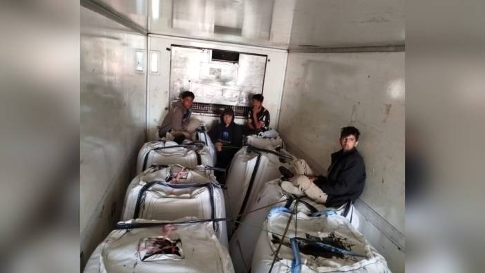 Suşehri'nde iki TIR'da 7 düzensiz göçmen yakalandı