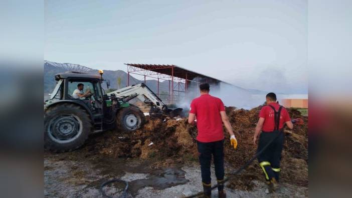 Erzincan'da samanlık yangını söndürüldü