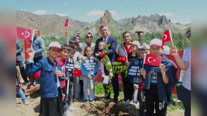 Tortum'da yeni doğan bebekler için hatıra ormanı oluşturuldu