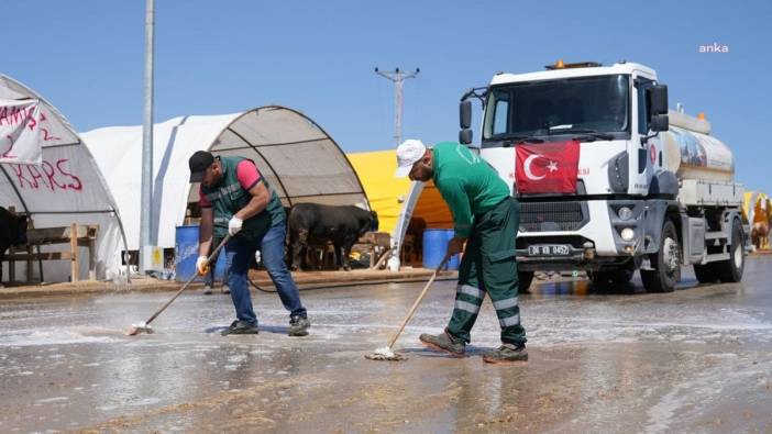 Keçiören Belediyesi kurban satış alanında hijyen seferberliği başlattı