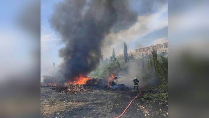 Kırıkhan'da bahçe yangını söndürüldü