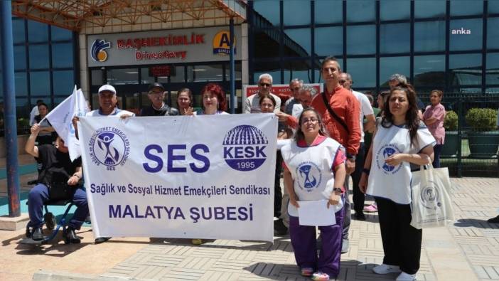 SES Malatya Şubesi'nden Turgut Özal Tıp Merkezi önünde eylem: Emeğin sömürüsü görünmez bir şiddet
