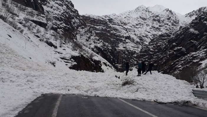 Hakkari- Çukurca karayoluna çığ düştü
