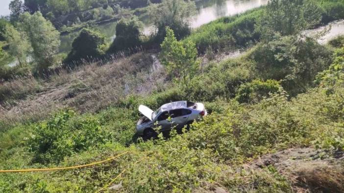 Samsun'da otomobil şarampole uçtu: 2 yaralı