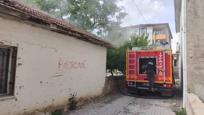 Kulu'da tek katlı evde yangın