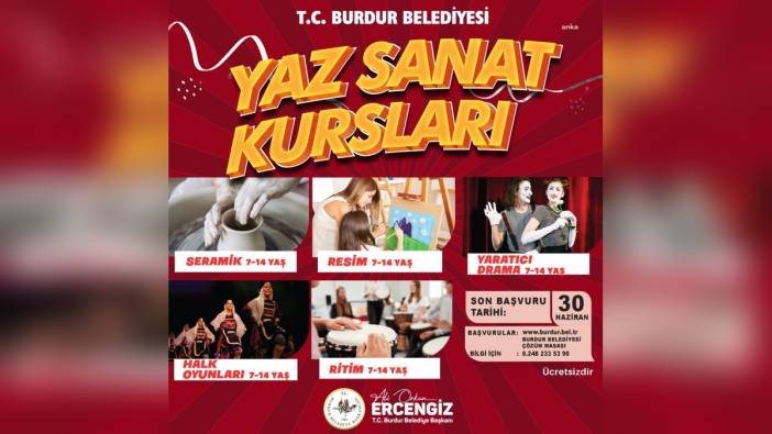 Burdur Belediyesi'nden ücretsiz yaz kursları