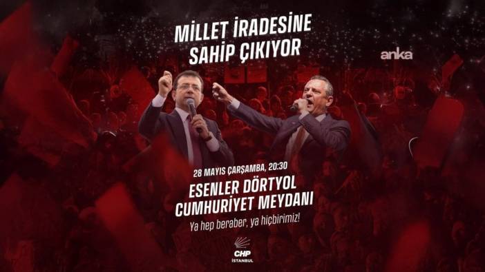 CHP'nin 'Millet İradesine Sahip Çıkıyor' mitinglerinin yedincisi Esenler'de