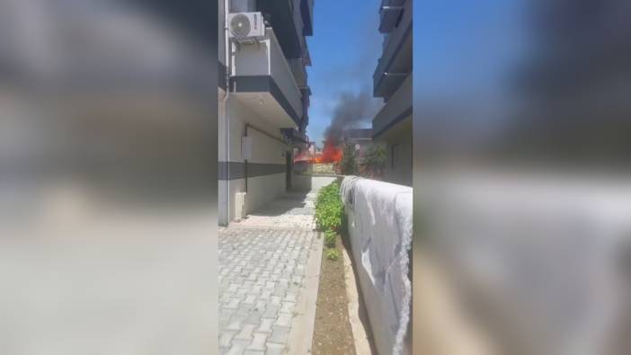 Kocaeli'nin Darıca ilçesinde kömürlük yangını