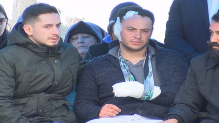 İdlib şehidinin cenazesine yaralanan arkadaşı da katıldı