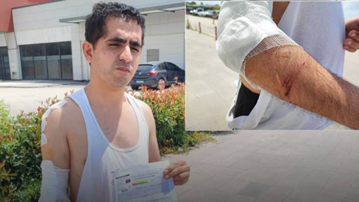 Hastaneye giden gence beklenmedik saldırı! Görenleri şoke etti