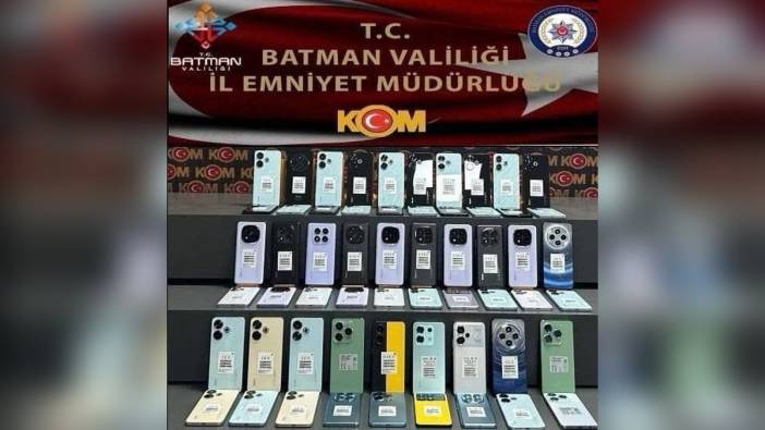 Batman'da 63 kaçak cep telefonu ele geçirildi