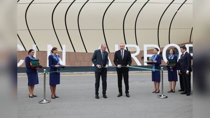 Cumhurbaşkanı Erdoğan, Laçın Uluslararası Havalimanı açılışında