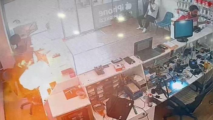 Fethiye'de cep telefonu bataryası tamir sırasında patladı