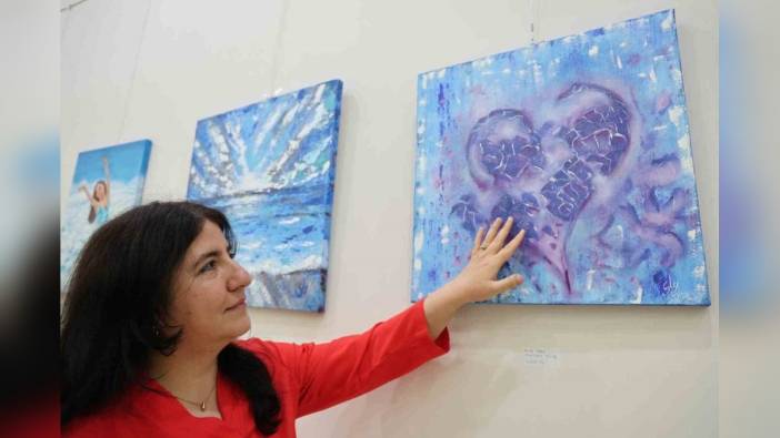 Elazığlı Patoloji Uzmanı Dr. Gülay Şimşek, biyopsi örneğinden ilham alarak 'Kırık Kalp' adlı tabloyu oluşturdu