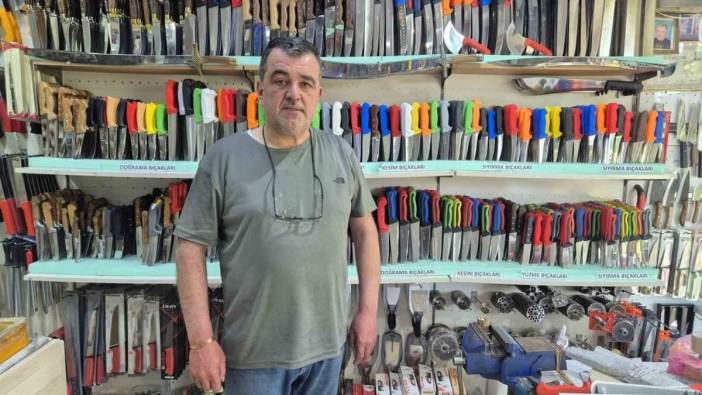 Tekirdağ'da Kurban Bayramı öncesi bıçak bileme yoğunluğu arttı