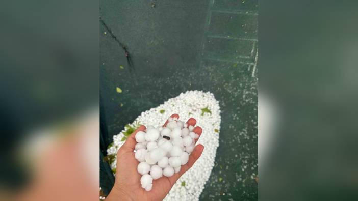 Elazığ'ın yüksek kesimlerinde dolu yağışı: Bazı tarım alanlarında zarar oluştu