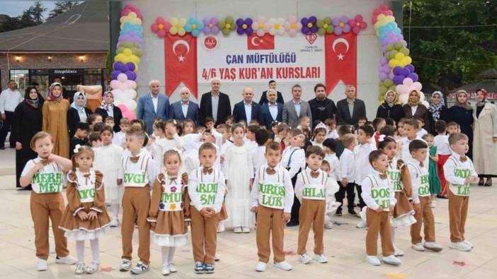 Çan'da 4-6 yaş Kur'an kursu öğrencileri mezun oldu