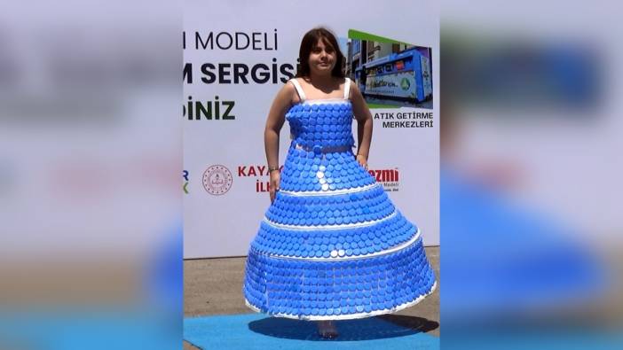 Erzurum Kayakyolu İlkokulu öğrencileri atıklardan kıyafet yaptı