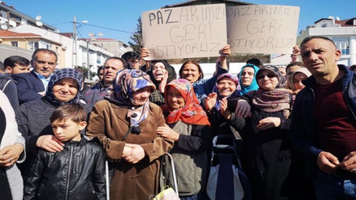 Ataşehir'de pazarcılardan protesto
