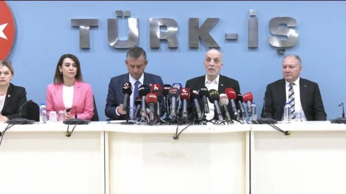 CHP Lideri Özel, Türk-İş Başkanı Atalay'ı ziyaret etti: Asgari ücrete ara zam talebi