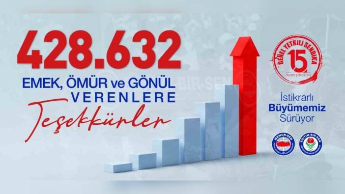 Eğitim-Bir-Sen, 428 bin 632 üye ile 14. kez yetki aldı