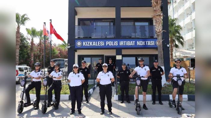 Mersin Kızkalesi yeni sezona hazır: Plaj polisleri scooter'larla göreve başladı