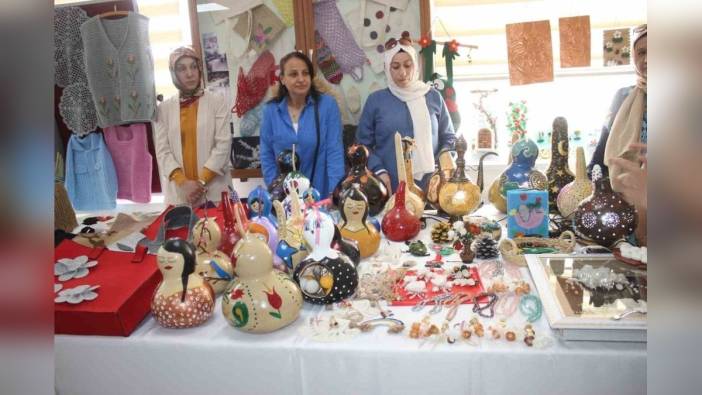 Sultanhisar HEM kursiyerleri yıl sonu sergisinde hünerlerini sergiledi