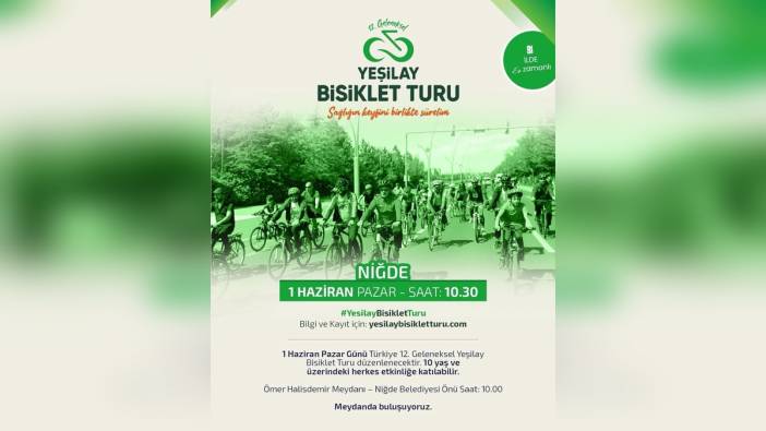 Yeşilay bisiklet turu 1 Haziran'da Niğde'de