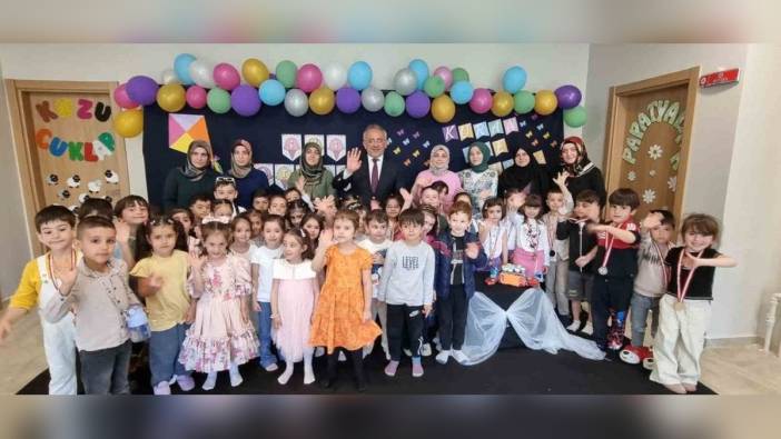 Bayburt'ta 4-6 yaş Kur'an kursu öğrencileri karne aldı