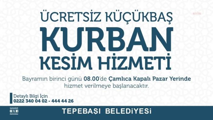 Tepebaşı Belediyesi, Çamlıca Kapalı Pazar Yeri’nde kurban kesim hazırlıklarını tamamladı